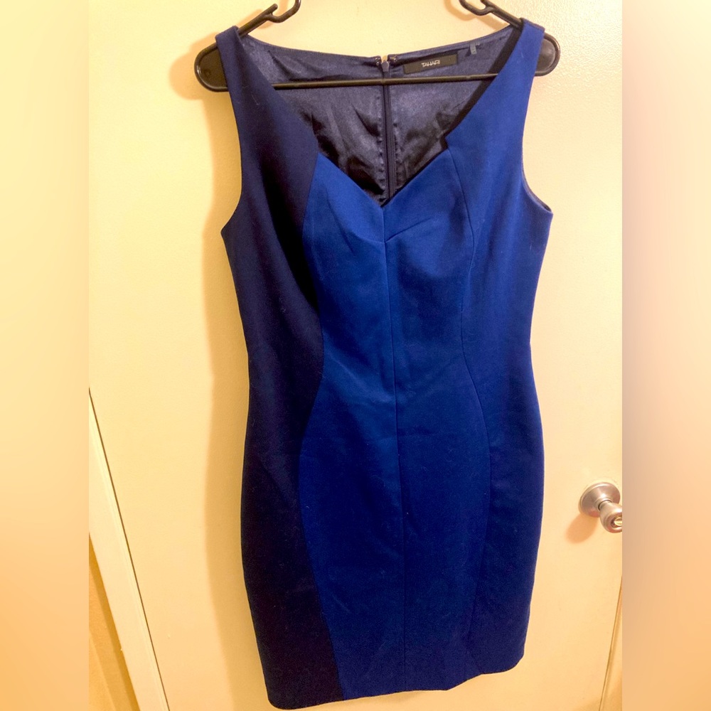 Tahari blue and navy business dress size 10